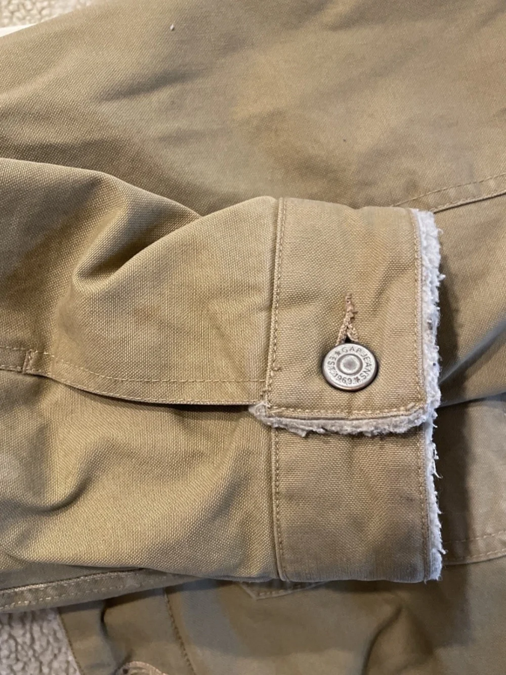 Vintage 2000s Gap Men’s Large Bomber Jacket Full Zip Khaki Tan